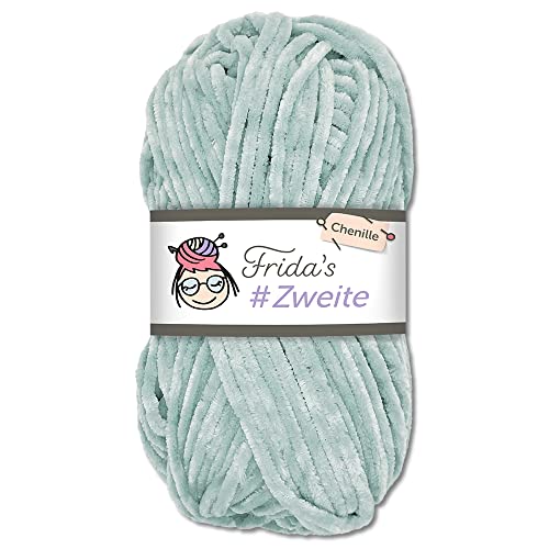 Frida's #Zweite Wolle 100g Chenille Wolle Amigurumi Stricken & Häkeln weich (51 - Taubengrau) von Frida's Wollhaus