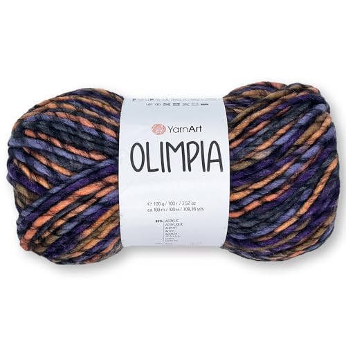 Frida's Wollhaus YarnArt 100 g Olimpia Wolle Stricken Häkeln Wintergarn Farbverlaufsgarn 15 Farben (1412) von Frida's Wollhaus