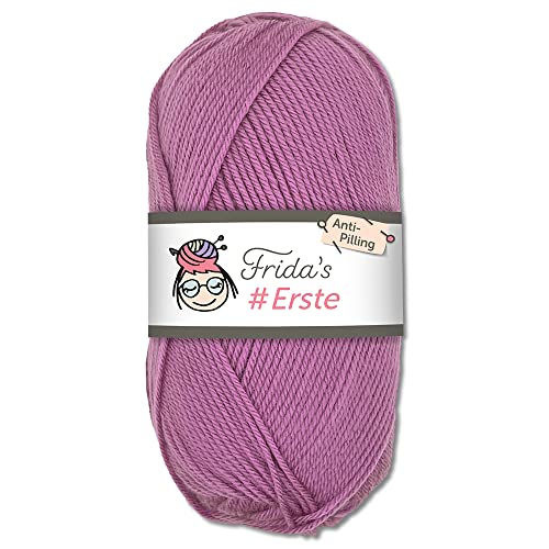 Frida's #Erste Wolle 100g Anti-Pilling (03 - Fuchsia) fusselfreie Strick- & Häkelwolle von Fridas's Wollhaus