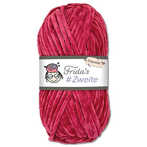 Frida's #Zweite Wolle 100g Chenille Wolle Amigurumi Stricken & Häkeln weich (10 - Fuchsia) von Fridas's Wollhaus