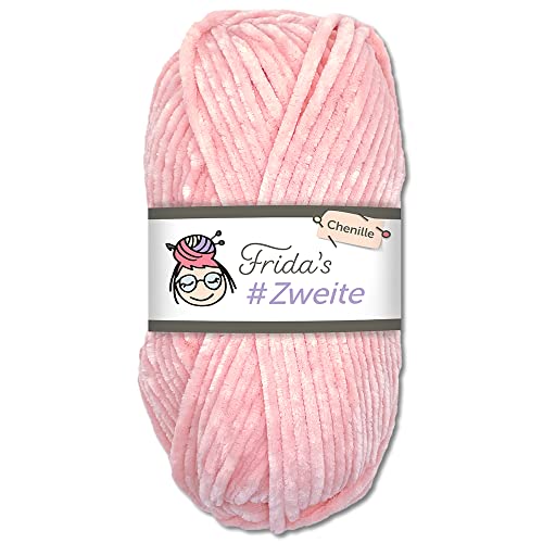 Frida's #Zweite Wolle 100g Chenille Wolle Amigurumi Stricken & Häkeln weich (19 - Rosa) von Frida's Wollhaus