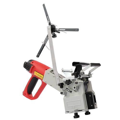 Fridgestea Tragbare Kantenanleimmaschine 2000W mit Dreieck-Halterung Geschwindigkeitsregelung Mobiles Kantenanleimgerät für Kurve & Gerade Kanten/Holzbearbeitungs-Kantenschleifer/Möbelherstellung von Fridgestea