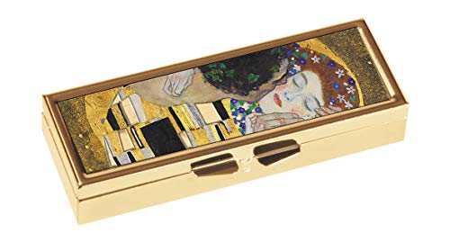 Fridolin Pillendose für 7 Tage, Motiv: "Der Kuss" von Gustav Klimt; Größe: ca. 10,1 x 3,50 x 1,70 cm Fridolin Pillendose für 7 Tage, Motiv: "Der Kuss" von Gustav Klimt; Größe: ca. 10,1 x 3,50 x 1,70 cm von Fridolin