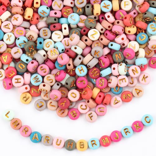 1000 Stück Bunte Buchstaben Perlen, A-Z Buchstabenperlen 7 mm Acrylperlen Perlen, Colored Alphabet Beads mit Loch zum Auffädeln für Schmuckherstellung DIY Armbänder Halsketten Handwerk 1000 Stück Bunte Buchstaben Perlen, A-Z Buchstabenperlen 7 mm Acrylperlen Perlen, Colored Alphabet Beads mit Loch zum Auffädeln für Schmuckherstellung DIY Armbänder Halsketten Handwerk von Friedwohl