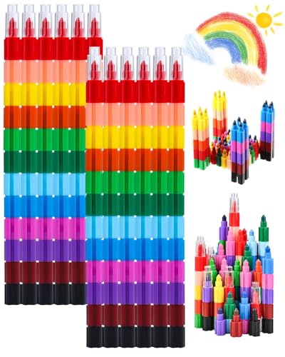 Friedwohl 12 Stück Stapelbare Wachsmalstifte, Kinder Malstifte Spielzeug, 12 Farben Baustein Buntstifte, Sicherheit und Ungiftig Regenbogen Stift, kinder Malerei Geschenk, ideal Kleine als mitgebsel Friedwohl 12 Stück Stapelbare Wachsmalstifte, Kinder Malstifte Spielzeug, 12 Farben Baustein Buntstifte, Sicherheit und Ungiftig Regenbogen Stift, kinder Malerei Geschenk, ideal Kleine als mitgebsel von Friedwohl