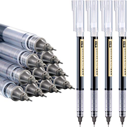 Frienda 12 Stück Rolling Kugelschreiber 0,5 mm Feiner Kugelschreiber Japanischer Stift Schnelltrocknender Kugelschreiber mit flüssiger Tinte von Frienda