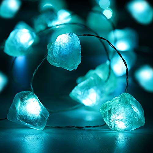 Blau Fluorit Fee Lichterkette, 10 Fuß 30 LEDs Verträumte Kristall Dekoration Batterie mit 12 Modi, Fernbedienung und Timer Dekor für Mädchen Schlafzimmer Festlicher Geburtstag Blau Fluorit Fee Lichterkette, 10 Fuß 30 LEDs Verträumte Kristall Dekoration Batterie mit 12 Modi, Fernbedienung und Timer Dekor für Mädchen Schlafzimmer Festlicher Geburtstag von Frienda