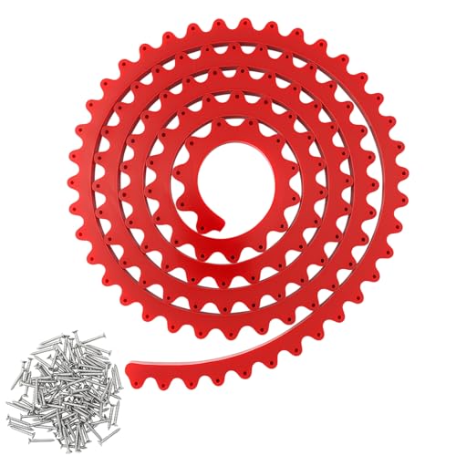 Frienda 198,1 cm Oberfräsenkantenführungsschablonen-Set, flexibles Kurvenlineal, Führung für Holzbearbeitung, mit 150 selbstschneidenden Schrauben, verstellbare Kunststoffschablone für Oberfräse von Frienda