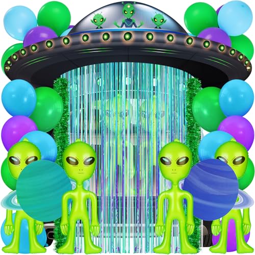 Frienda 24 Stück Halloween Kofferraum oder Leckerli Auto Dekorationen Kofferraum oder Leckerli Kit für SUV Jesus Schwarz Weiß Streifen Alien Hintergrund Ausschnitte Karton Halloween Dekor für von Frienda