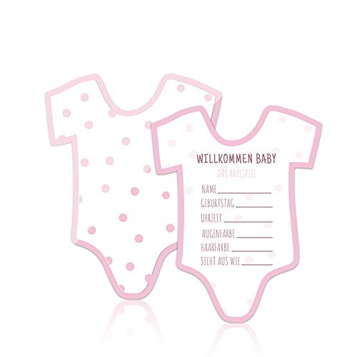 Friendly Fox Babyparty Ratespiel Willkommen Baby Mädchen, 12 Quiz Spiel Karten als Babyshower Spiel, Tippspiel Babyparty Mädchen, 13 x 10 cm Friendly Fox Babyparty Ratespiel Willkommen Baby Mädchen, 12 Quiz Spiel Karten als Babyshower Spiel, Tippspiel Babyparty Mädchen, 13 x 10 cm von Friendly Fox