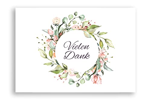 Friendly Fox Dankeskarten Blumenkranz, 12 Dankeschön Karten mit Blumenkranz Motiv, Klappkarte blanko mit Kraftpapier Umschlag, DIN A6 Karten Danke sagen Friendly Fox Dankeskarten Blumenkranz, 12 Dankeschön Karten mit Blumenkranz Motiv, Klappkarte blanko mit Kraftpapier Umschlag, DIN A6 Karten Danke sagen von Friendly Fox