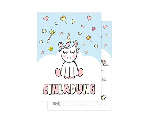 Friendly Fox Einladung Einhorn - 12 Einhorn Einladungskarten zum Kindergeburtstag Mädchen - Kartenset Einhorn - Geburtstagskarte lustig Friendly Fox Einladung Einhorn - 12 Einhorn Einladungskarten zum Kindergeburtstag Mädchen - Kartenset Einhorn - Geburtstagskarte lustig von Friendly Fox