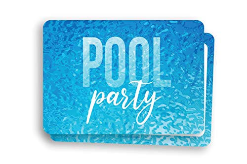 Friendly Fox Einladung Poolparty, 12x Einladungskarten zum Poolparty Kinder Geburtstag Jungen Mädchen Teenager, Einladung Party im Schwimmbad, Aqua Park oder Beach Club von Friendly Fox