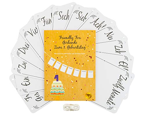 Friendly Fox Fotogirlande 1. Geburtstag, Wimpelkette Kinderzimmer Dekoration, Baby Meilensteine im 1. Lebensjahr, Bilderrahmen Friendly Fox Fotogirlande 1. Geburtstag, Wimpelkette Kinderzimmer Dekoration, Baby Meilensteine im 1. Lebensjahr, Bilderrahmen von Friendly Fox
