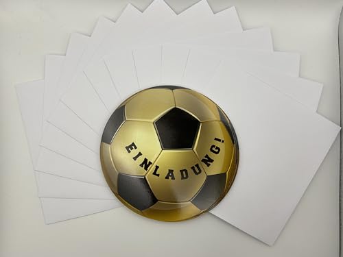 Friendly Fox Fußball Einladungen, 12 Einladungskarten Fußball Geburtstag, runde Geburtstagseinladungen mit Umschlag Friendly Fox Fußball Einladungen, 12 Einladungskarten Fußball Geburtstag, runde Geburtstagseinladungen mit Umschlag von Friendly Fox