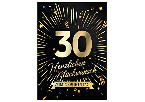 Friendly Fox Geburtstagskarte 30. Geburtstag, 1x Glückwunschkarte zum Geburtstag, DIN A5 Klappkarte Happy Birthday Friendly Fox Geburtstagskarte 30. Geburtstag, 1x Glückwunschkarte zum Geburtstag, DIN A5 Klappkarte Happy Birthday von Friendly Fox