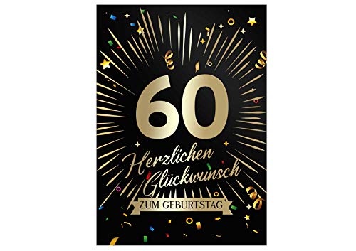 Friendly Fox Geburtstagskarte 60. Geburtstag, 1x Glückwunschkarte zum Geburtstag, DIN A5 Klappkarte Happy Birthday Friendly Fox Geburtstagskarte 60. Geburtstag, 1x Glückwunschkarte zum Geburtstag, DIN A5 Klappkarte Happy Birthday von Friendly Fox