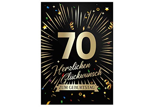 Friendly Fox Geburtstagskarte 70. Geburtstag, 1x Glückwunschkarte zum Geburtstag, DIN A5 Klappkarte Happy Birthday Friendly Fox Geburtstagskarte 70. Geburtstag, 1x Glückwunschkarte zum Geburtstag, DIN A5 Klappkarte Happy Birthday von Friendly Fox