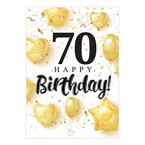 Friendly Fox Geburtstagskarte runder Geburtstag, 1x DIN A5 große Geburtstagskarte zum 70. Geburtstag, Glückwunschkarte Geburtstag, Happy Birthday Karte mit Umschlag, Klappkarte Friendly Fox Geburtstagskarte runder Geburtstag, 1x DIN A5 große Geburtstagskarte zum 70. Geburtstag, Glückwunschkarte Geburtstag, Happy Birthday Karte mit Umschlag, Klappkarte von Friendly Fox