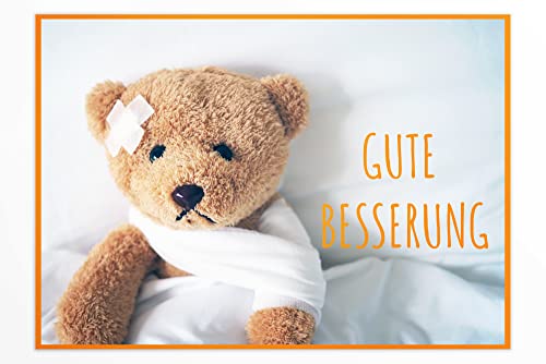 Friendly Fox Genesungskarte Teddy, Gute Besserung Karte Kinder, A6 Klappkarte für Genesungswünsche Karte, Werde schnell wieder gesund Friendly Fox Genesungskarte Teddy, Gute Besserung Karte Kinder, A6 Klappkarte für Genesungswünsche Karte, Werde schnell wieder gesund von Friendly Fox