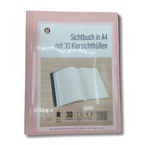 Friendly Fox Sichtbuch A4 mit Klarsichthüllen, Präsentationsmappe mit 30 Klarsichtfolien für 60 Sichten, Urkunden- oder Zeugnismappe, rosa Friendly Fox Sichtbuch A4 mit Klarsichthüllen, Präsentationsmappe mit 30 Klarsichtfolien für 60 Sichten, Urkunden- oder Zeugnismappe, rosa von Friendly Fox