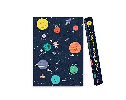 Friendly Fox Sonnensystem Poster Kinder - Weltraum Poster Kinder - Kinder-Poster Weltall mit Planeten, Sonne, Mond & Sterne - 50x70cm Friendly Fox Sonnensystem Poster Kinder - Weltraum Poster Kinder - Kinder-Poster Weltall mit Planeten, Sonne, Mond & Sterne - 50x70cm von Friendly Fox