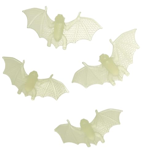 4er Set Deko Fledermaus Nachtleuchtend für Halloween, Karneval, Party von Fries