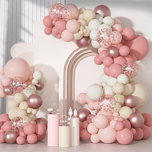 110 Stück Vintage Pink, Macaron Pink, Sand Weiß und Metallic Rose Gold Ballongirlande 110 Stück Vintage Pink, Macaron Pink, Sand Weiß und Metallic Rose Gold Ballongirlande von Frigg
