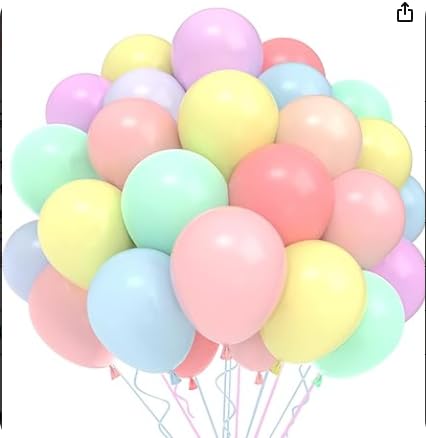 62pcs 12 Inch Pastel Balloons Set - Multicolor Colourful Balloons with Macaron Pink Purple Green Blue Latex Baloons, Assorted Pastel Rainbow Party Balloon for Birthday Decorations Boy Girl Baby Shower von Frigg