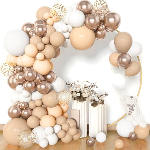 Luftballon Girlande Beige, 110Stück Ballons Geburtstag mit Nude Ballons, Zarte Orange Ballons, Weiß und Champagner Gold Ballons, Nude Ballon Girlande für Hochzeitsdeko, Babyparty Deko, Geburtstagsdeko Luftballon Girlande Beige, 110Stück Ballons Geburtstag mit Nude Ballons, Zarte Orange Ballons, Weiß und Champagner Gold Ballons, Nude Ballon Girlande für Hochzeitsdeko, Babyparty Deko, Geburtstagsdeko von Frigg