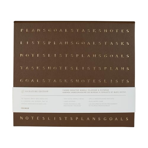 Fringe Studio 562FL001FSC Kunstleder-Wrap, gestufter Schreibtisch, nicht datiert, Wochenplanung und Notizblock, Spiralbindung, Klappdeckel, Buchstabe Flow Bark, 25,4 x 22,2 cm, 120 Blatt Fringe Studio 562FL001FSC Kunstleder-Wrap, gestufter Schreibtisch, nicht datiert, Wochenplanung und Notizblock, Spiralbindung, Klappdeckel, Buchstabe Flow Bark, 25,4 x 22,2 cm, 120 Blatt von Fringe