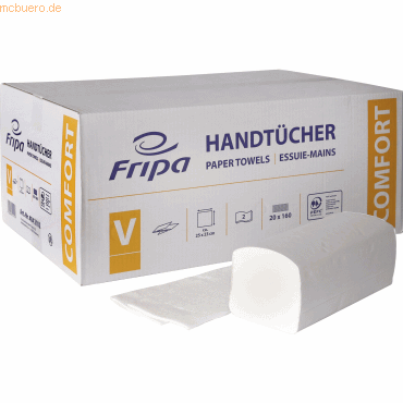 Fripa Papierhandtuch Comfort 4042102 25x23cm 20x160 Blatt Fripa Papierhandtuch Comfort 4042102 25x23cm 20x160 Blatt von Fripa
