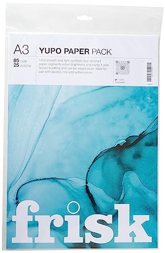 Frisk 14385325 Yupo Papier Pack A3, weiß, 25 stück von Frisk