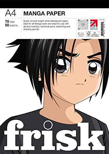 Frisk 23157004 Paper Pad A4 70gsm 50sheets Manga-Papierblock, weiß von Frisk