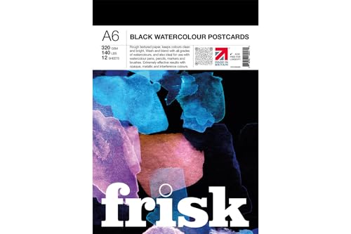 Frisk 23194006 Aquarellpapierblock, Schwarz, A6 von Frisk