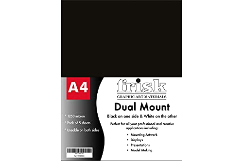 Frisk A4 Dual Mount, Brett, schwarz/weiß, 30 x 21 x 1 cm von Frisk