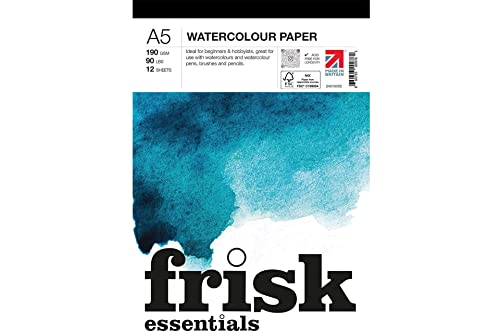 Frisk Essentials Aquarellpapier, 190 g/m², 12 Blatt, A5, Weiß Frisk Essentials Aquarellpapier, 190 g/m², 12 Blatt, A5, Weiß von Frisk