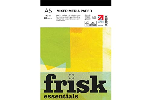 Frisk Essentials Mixed Media Papierblock, 150 g/m², 30 Blatt, A5, Weiß Frisk Essentials Mixed Media Papierblock, 150 g/m², 30 Blatt, A5, Weiß von Frisk