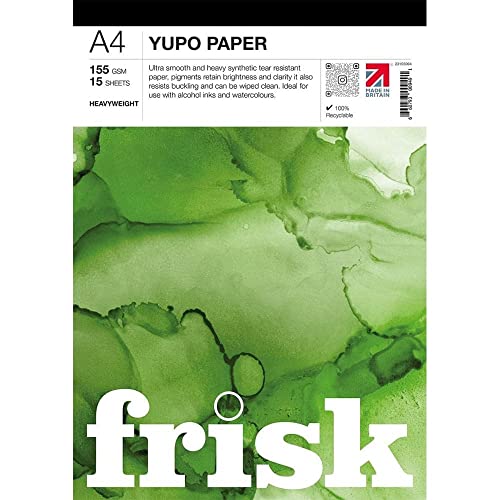 Frisk Yupo Papierblock, schwer, 155 g/m², 15 Blatt, A4, Weiß Frisk Yupo Papierblock, schwer, 155 g/m², 15 Blatt, A4, Weiß von Frisk