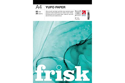 Frisk 23185004 Yupo Papierblock A4 85g/m², weiß von Frisk