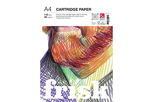 Frisk Zeichenpapier, A4, 110 g/m², Papier, weiß, 40 Frisk Zeichenpapier, A4, 110 g/m², Papier, weiß, 40 von Frisk