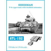 SHERMAN T-51 type track with duckbill extension. SHERMAN T-51 type track with duckbill extension. von Friulmodel