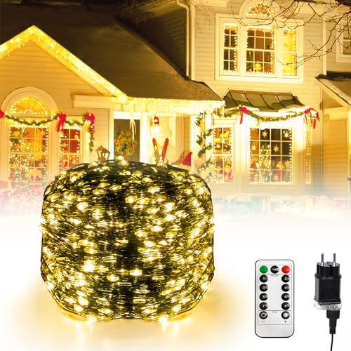 Froadp 150m LED Lichterkette aus Kupferdraht Innen Außen Wasserdicht IP44 Lichterketten Vorhang mit Fernbedienung 1500 LEDs Weihnachtsdeko Lampenkette mit 8 Leuchtmodi für Garten Balkon Party Froadp 150m LED Lichterkette aus Kupferdraht Innen Außen Wasserdicht IP44 Lichterketten Vorhang mit Fernbedienung 1500 LEDs Weihnachtsdeko Lampenkette mit 8 Leuchtmodi für Garten Balkon Party von Froadp
