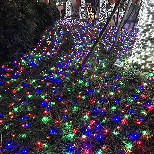 Froadp 30m LED Außen Lichterkette Weihnachtsbeleuchtung IP44 Wasserdichte 8 Modi Vorhang String Lichte Dekoration für Weihnachten Halloween Hochzeit Party oder Stimmung Lichter(Bunt) von Froadp
