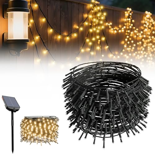 Froadp 50m LED Solar Lichterkette Aussen Weihnachtsbeleuchtung 500 LEDs Lichterketten Vorhang mit Fernbedienung und 13 Leuchtmodi WarmWeiß Lampenkette für Innen Garten Hochzeit Weihnachten Party Froadp 50m LED Solar Lichterkette Aussen Weihnachtsbeleuchtung 500 LEDs Lichterketten Vorhang mit Fernbedienung und 13 Leuchtmodi WarmWeiß Lampenkette für Innen Garten Hochzeit Weihnachten Party von Froadp