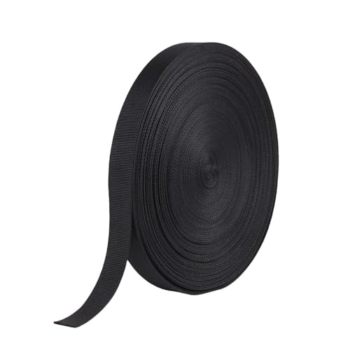 15M Gurtband Polypropylen,25mm Schwarz,Wasserresistent Nylonband,Taschengurt für Schneiden Nähen DIY,Rucksack,Handtaschen,Gepäckgurten,Hundeleinen 15M Gurtband Polypropylen,25mm Schwarz,Wasserresistent Nylonband,Taschengurt für Schneiden Nähen DIY,Rucksack,Handtaschen,Gepäckgurten,Hundeleinen von Frogetu