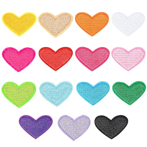Frogetu 15 Stück Patches zum Aufbügeln,Herz Patches,Herz Stickerei Aufnäher,Mini Stickerei Aufnäher,zum Aufbügeln Herzen Flicken,für Hut Jacke Jeans Rucksäcke DIY Dekoration Frogetu 15 Stück Patches zum Aufbügeln,Herz Patches,Herz Stickerei Aufnäher,Mini Stickerei Aufnäher,zum Aufbügeln Herzen Flicken,für Hut Jacke Jeans Rucksäcke DIY Dekoration von Frogetu