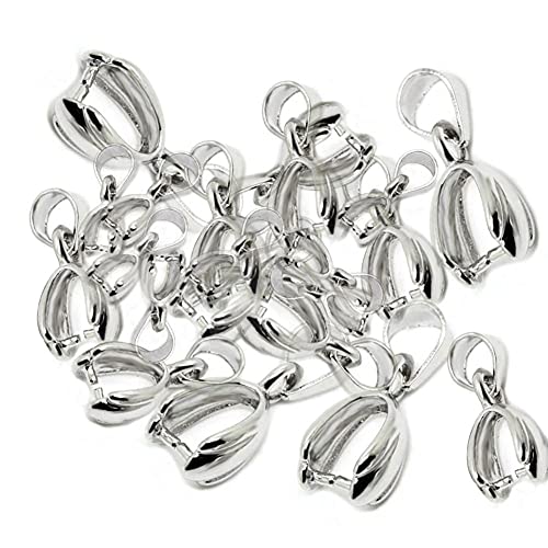 30 Stücke 925 Sterling Silber Kautschleifen Verbinder Für Anhänger Halskette Kaution Clasp Diy Schmuckherstellung von Froiny