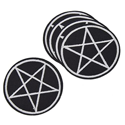 5 Stücke Pentagramm Patch Selbstklebende Eisen Auf Tuch Aufkleber Armbandabzeichen Nähen Für Kleidung Hut von Froiny
