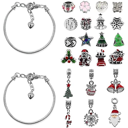 Froiny 1 Satz DIY Charm Schmuck Armband Halskette Machen Kit Weihnachten Adventskalender Für Mädchen Weihnachten Geschenk Froiny 1 Satz DIY Charm Schmuck Armband Halskette Machen Kit Weihnachten Adventskalender Für Mädchen Weihnachten Geschenk von Froiny